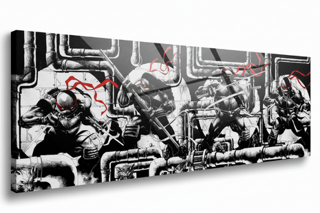 Red Bandana Brotherhood - Canvas Mockup with Reflections