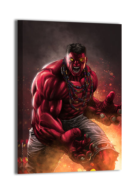 Red Ragnarok Wall Art Acrylic Print, Premium Wall Art by Snapping Turtle Gallery