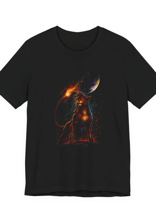 Front view of the black Red XIII Crescent Moon Graphic T-Shirt.