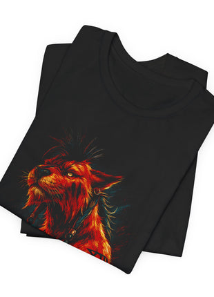 Folded view of the black Red XIII Crimson Profile Graphic T-Shirt.