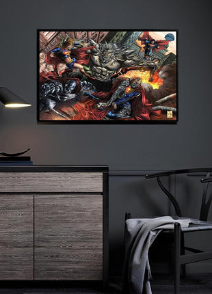 Shop Superman vs Doomsday acrylic wall art by Julius Abrera
