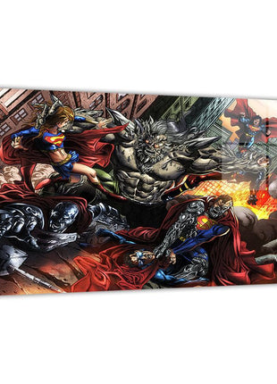 Shop Superman vs Doomsday metal wall art by Julius Abrera