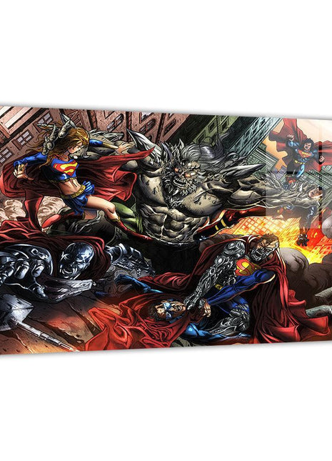 Shop Superman vs Doomsday metal wall art by Julius Abrera