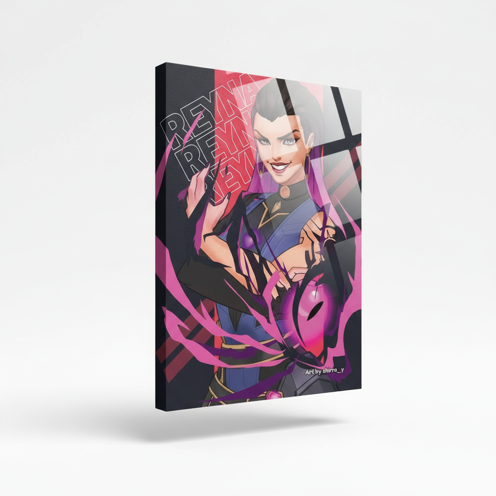 Reyna artwork with glossy reflection