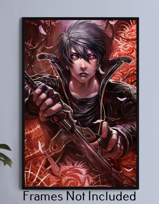 11x17 Sword Art Online Print Featuring Kirito in Crimson Mood – Artwork by Ceasar