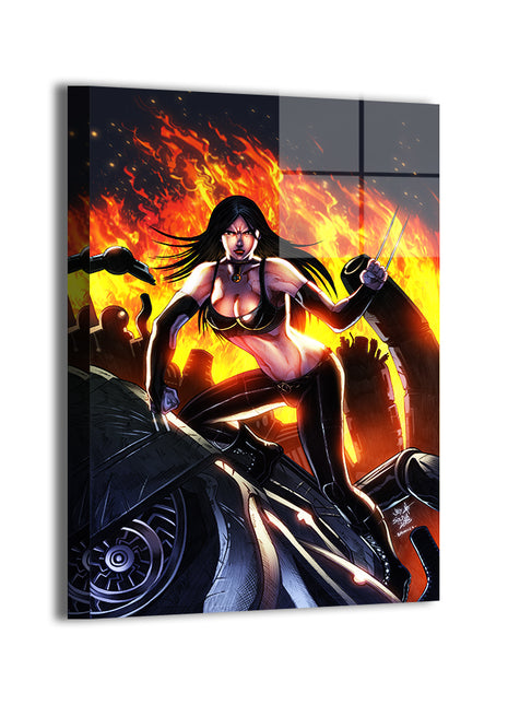 Rising Claw Fury X-23 wall art — Marvel vertical print by Jey Soliva, image 1.