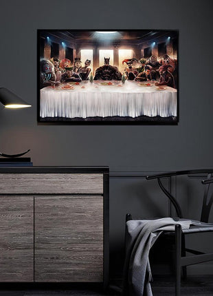 Rogues' Last Supper Batman Villains Wall Art - Snapping Turtle Gallery wall art