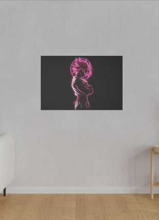 "Goku Rose Wall Art on premium canvas, acrylic, and metal – front view featuring iconic Dragon Ball Goku with a rose motif"

