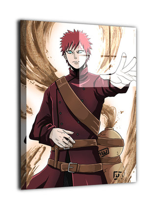 Gaara Sands of Judgment metal wall art by Emmanuel Centeno