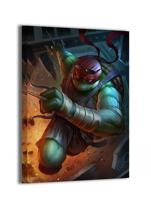 Savage Sai Strike Wall Art Canvas Print – Raphael TMNT by Nopeys