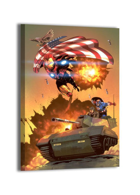 Sentinel and Avenger Captain America Iron Man — Captain America Iron Man Marvel wall art by Jesse Hansen