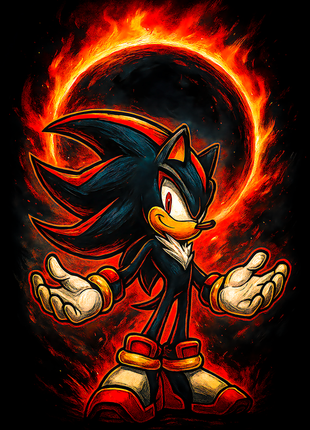 Shadow the Hedgehog Sonic the Hedgehog wall art in Acrylic, Canvas and Metal
