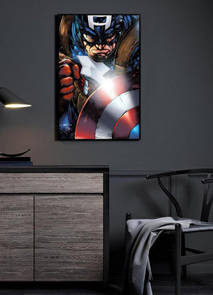 Shieldborne Valor Captain America Marvel acrylic print by Brian Balondo