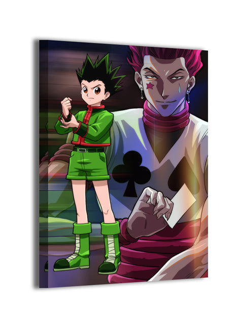 Gon vs Hisoka fan wall art [size] canvas print from Hunter x Hunter by Ryan Pasibe.