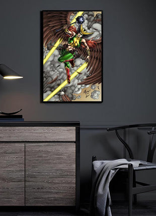 Hawkgirl acrylic wall art by Vhon Remot