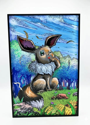 Slim 16x24 RGB LED lightbox frame displaying backlit acrylic artwork