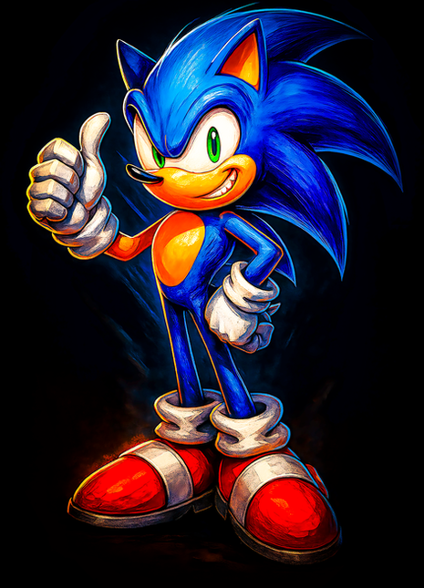 Sonic the Hedgehog Sonic the Hedgehog wall art in Acrylic, Canvas and Metal