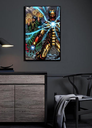 Sorcery & Steel Iron Man and Mandarin Marvel acrylic print by Brian Balondo