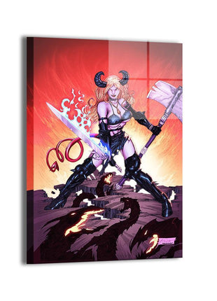Soul Cleaver Magik wall art featuring Illyana Rasputin and the Soulsword