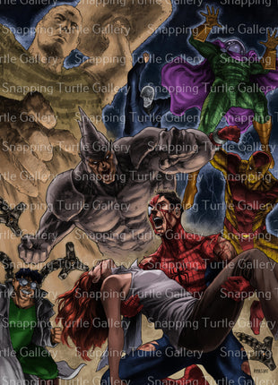 Spiderman vs the sinister six again Snapping Turtle Gallery