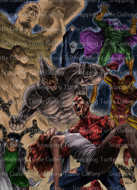 Spiderman vs the sinister six again Snapping Turtle Gallery
