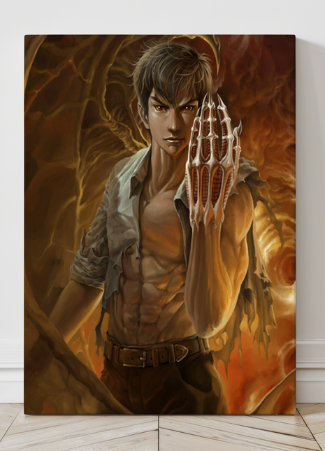 24x36 Nūbē canvas print – Hell Teacher anime art with demon claw