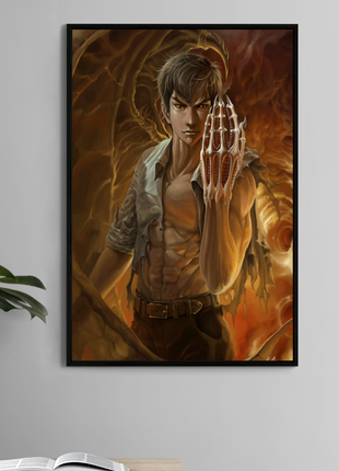  Nūbē from Hell Teacher Nūbē 11x17 anime print with fiery demon hand