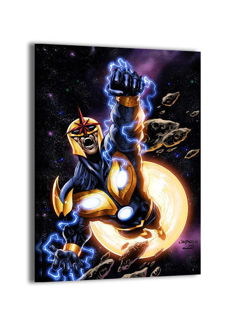 Starborn Ascension Nova Acrylic print mockup featuring Richard Rider