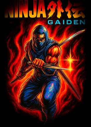 Ryu Hayabusa Ninja Gaiden battle pose wall art