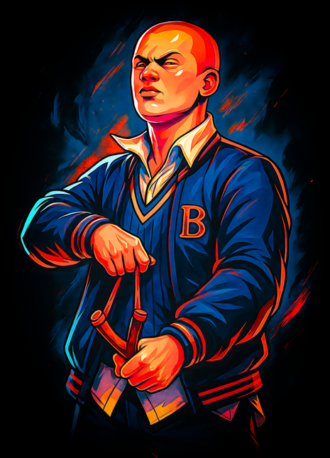 Jimmy Hopkins in Bullworth Academy uniform Bully wall art