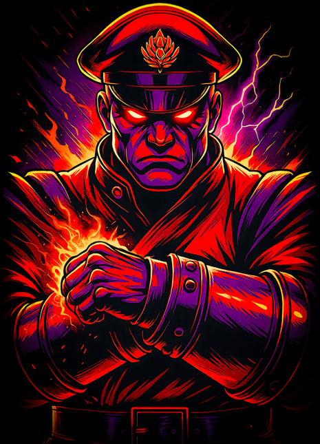 M Bison Psycho Power Street Fighter wall art