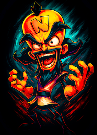 Wario wild grin Nintendo wall art