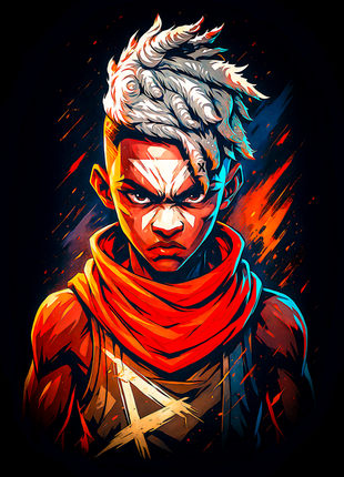 Sekiro Wolf shinobi warrior wall art