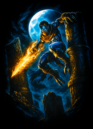 Raziel wielding the Soul Reaver Legacy of Kain wall art