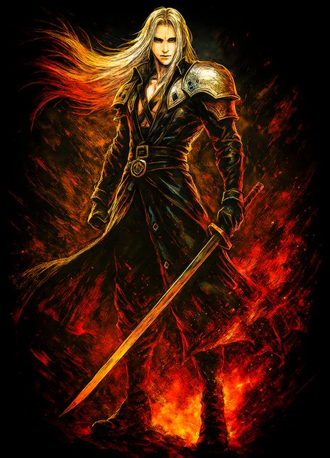 Sephiroth with Masamune Final Fantasy VII wall art