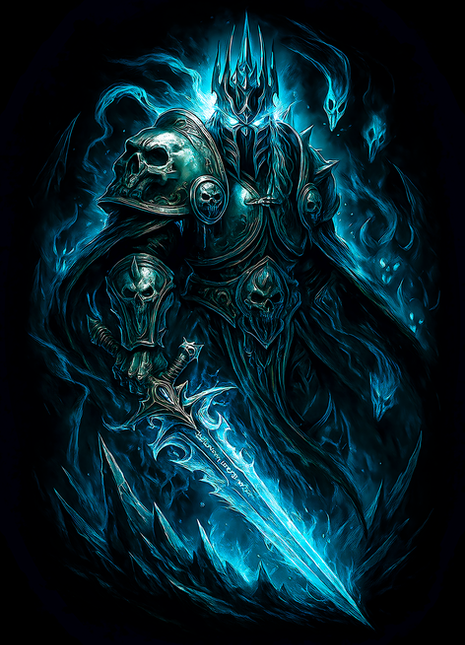 Lich King Frostmourne World of Warcraft wall art