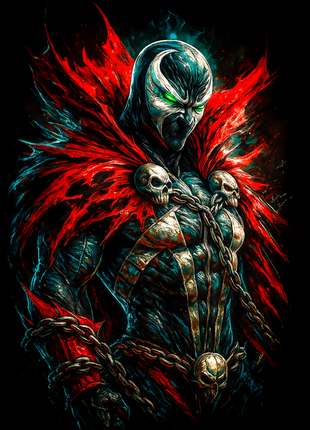 Spawn red cape wall art