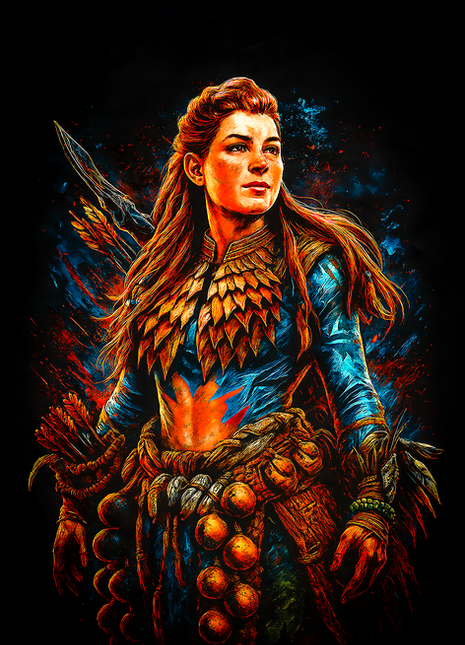 Aloy Horizon warrior wall art