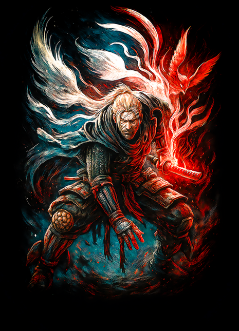 Dante Devil May Cry demonic energy wall art