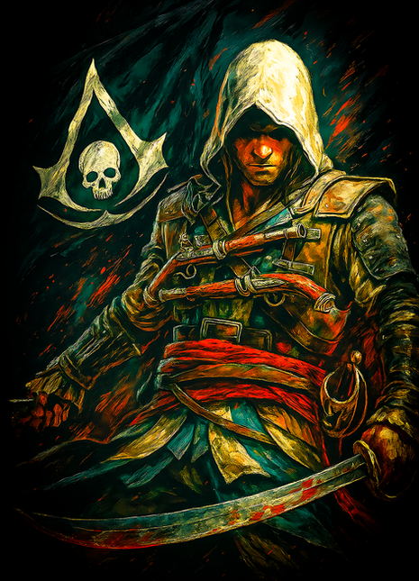Edward Kenway Assassin's Creed pirate wall art