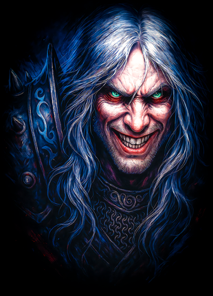 Arthas Menethil Warcraft portrait wall art