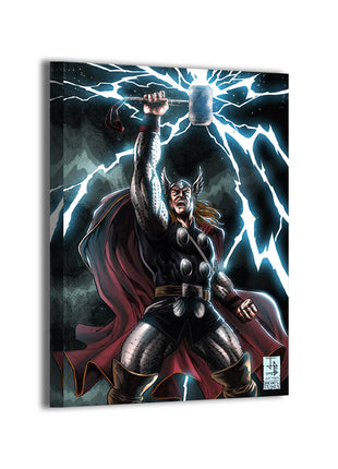 Storm Summoner Thor wall art — Marvel square print by Julius Abrera, image 2.