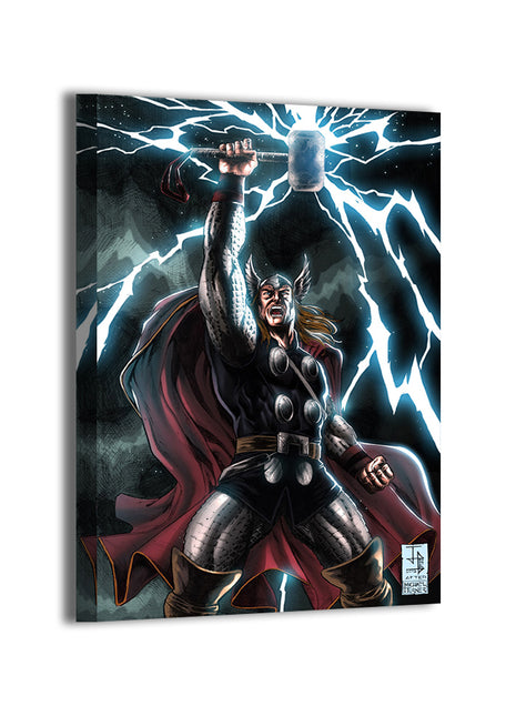 Storm Summoner Thor wall art — Marvel square print by Julius Abrera, image 2.