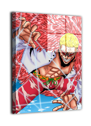 Doflamingo Strings of Tyranny metal wall art by Emmanuel Centeno