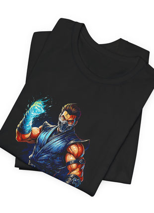 Folded view of the black Sub-Zero Ice Fist Graphic T-Shirt.