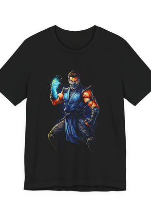 Front view of the black Sub-Zero Ice Fist Graphic T-Shirt.
