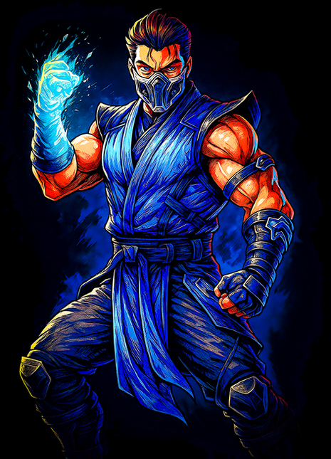 Sub-Zero Mortal Kombat wall art in Acrylic, Canvas and Metal