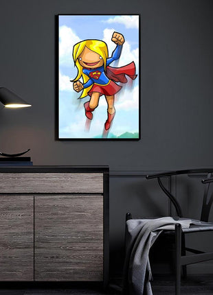 Supergirl acrylic wall art by Jeff Benitez