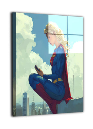 Supergirl metal wall art