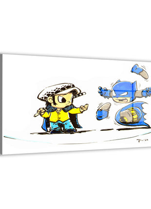 Batman & Trafalgar Law Surgical Precision Batman & Trafalgar Law metal wall art by Rick Basaldua